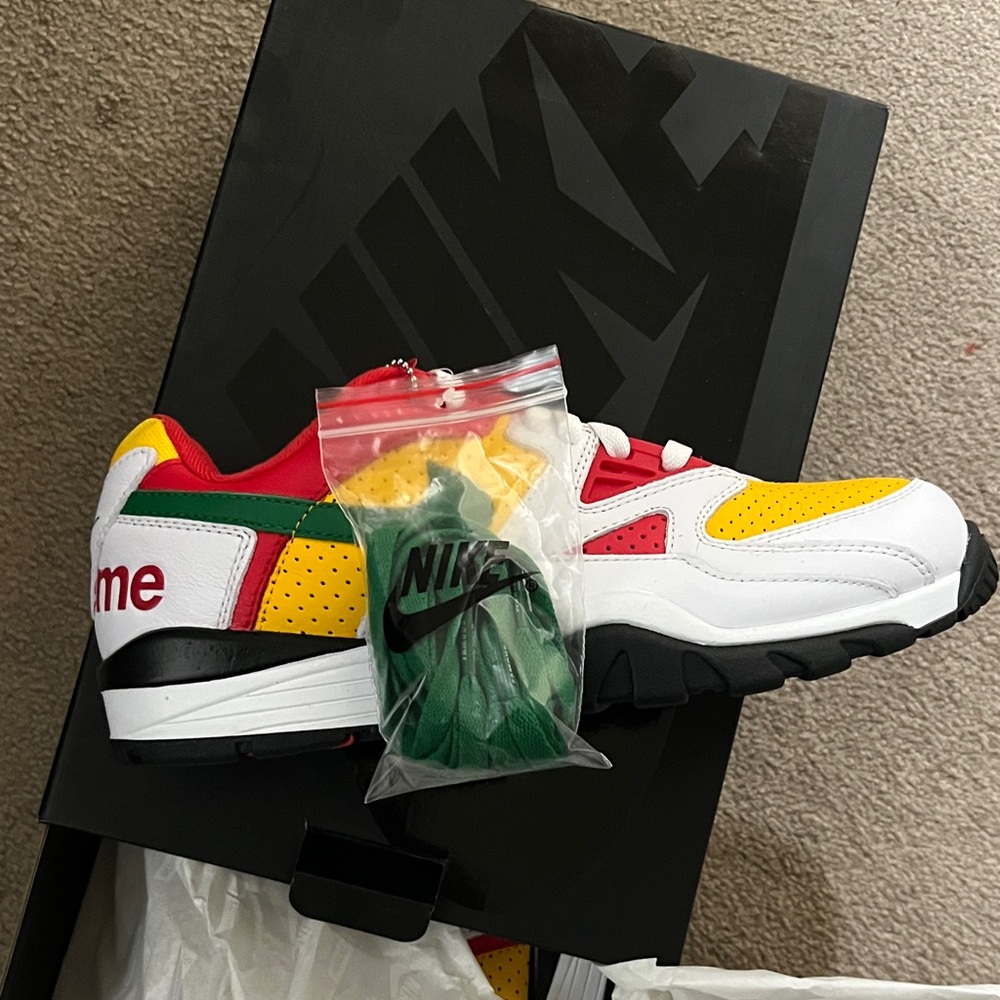 Nike Supreme Air Cross Trainer 3 - Red, Yellow, Green, and White Sneakers